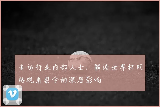 专访行业内部人士，解读世界杯网络观看禁令的深层影响