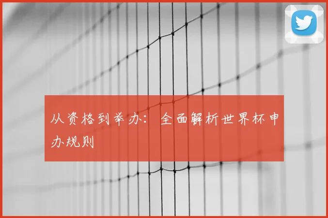从资格到举办：全面解析世界杯申办规则